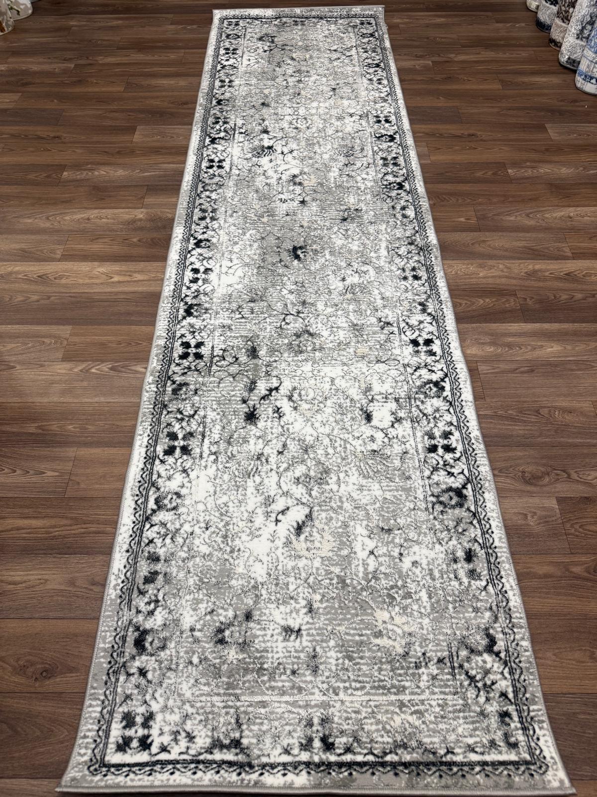 Vintage Floral Area Rug – Soft Polyester Carpet with Jute Backing | Traditional Pattern Rug | Living Room, Bedroom & Hallway Runner