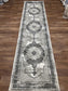 Distressed Vintage Pattern Area Rug – Traditional Carpet with Jute Backing | Soft Polyester Living Room Rug & Hallway Runner