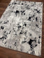 Modern Abstract Distressed Area Rug – Marble Effect Rug with Jute Backing | Soft Polyester Living Room, Bedroom & Hallway Rug