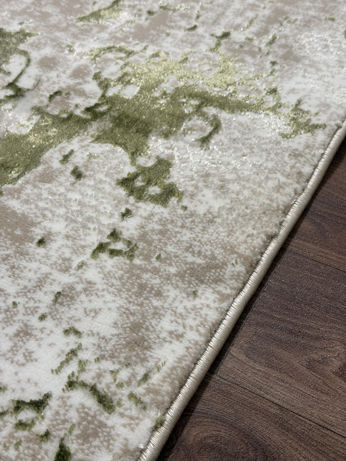 Modern Abstract Distressed Area Rug – Marble Effect Rug with Jute Backing | Soft Polyester Living Room, Bedroom & Hallway Rug