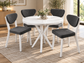 Agnes Round Dining Table Set with 4 Arfe Chairs