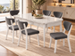 Exve Extendable Dining Table Set with 6 Arfe Chairs