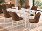Uzi Extendable Dining Table Set with 6 Nuna Chairs