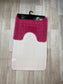 Pink Bathroom Mats - Greek Key Bathmat & Pedestal 2pc Set