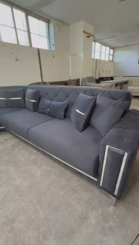 Bolivia 154 SILVER Corner sofa